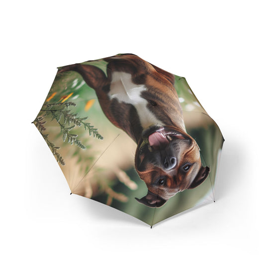 Staffordshire Bull Terrier Semi-Automatic Foldable Umbrella