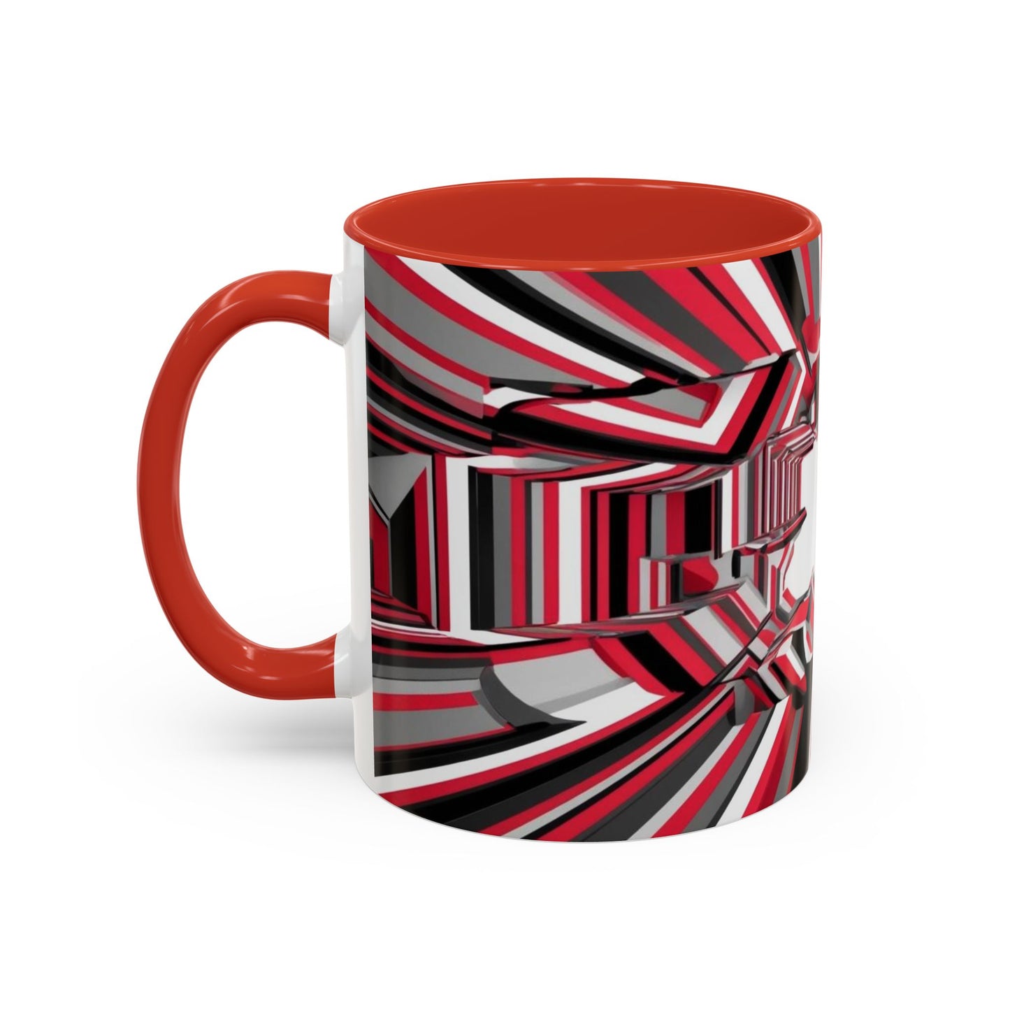 Optical Illusion Accent Mug – Ceramic Coffee Cup
