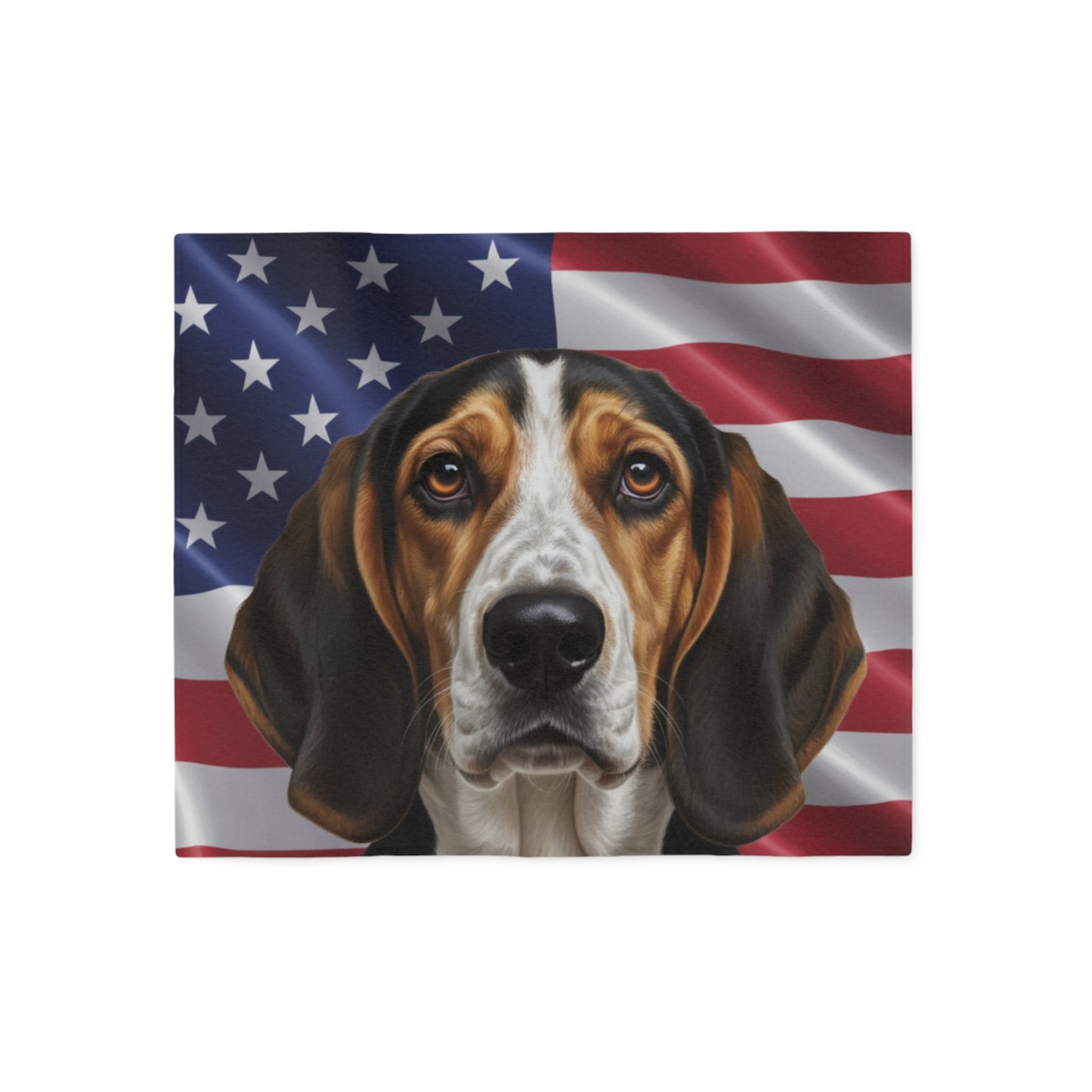 American Foxhound Patriotic Blanket