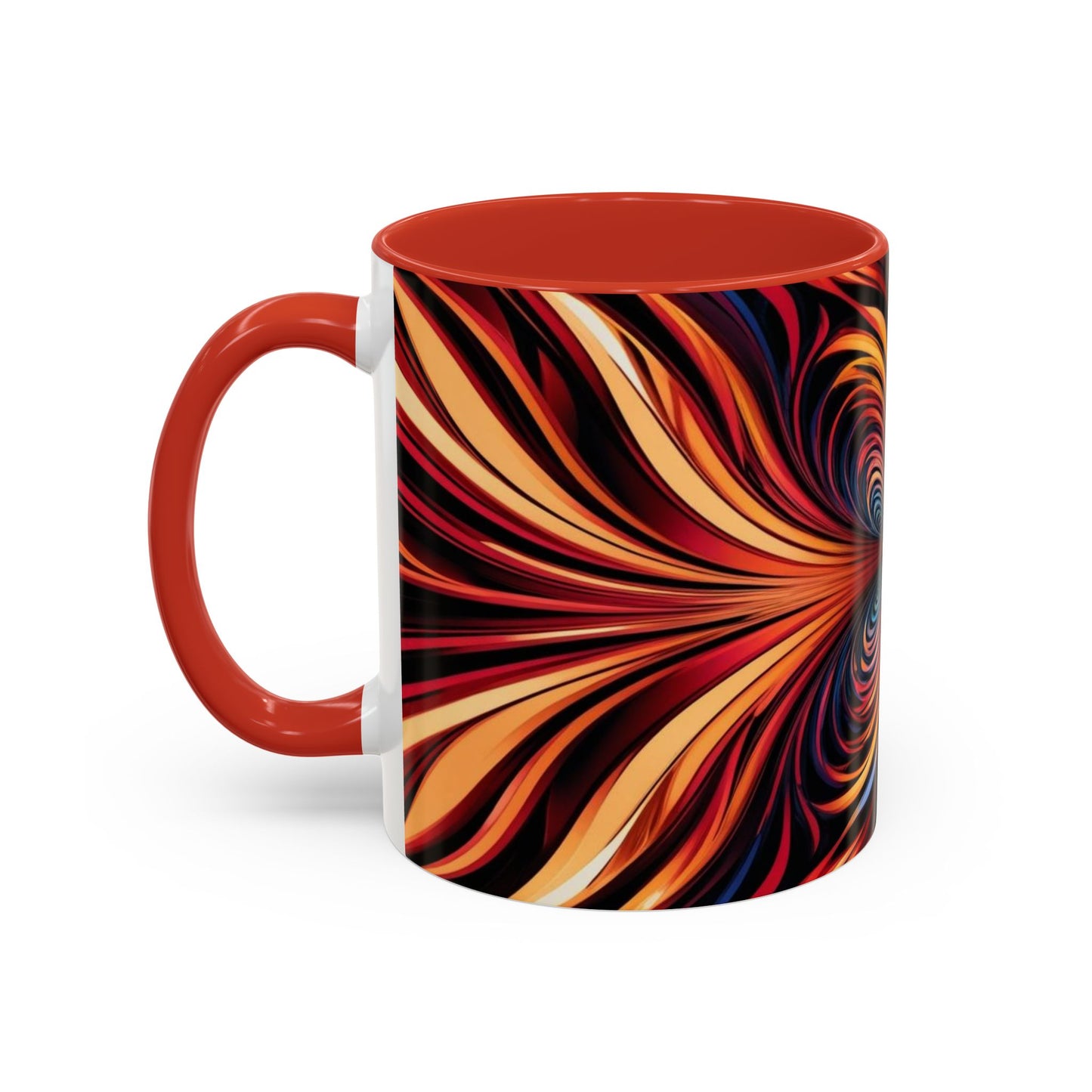 Optical Illusion Accent Mug – Ceramic Coffee Cup