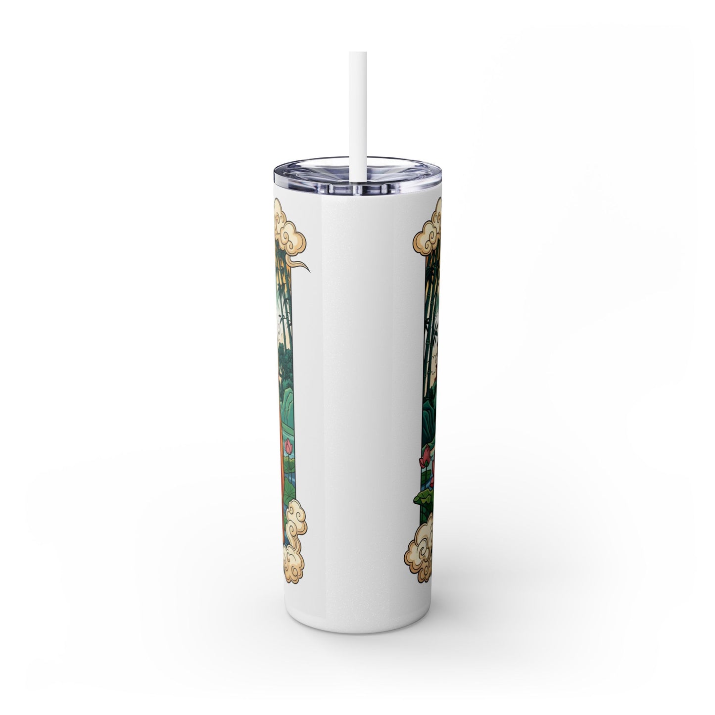 Skinny Tumbler with Straw – 20 oz Stainless Steel Cup