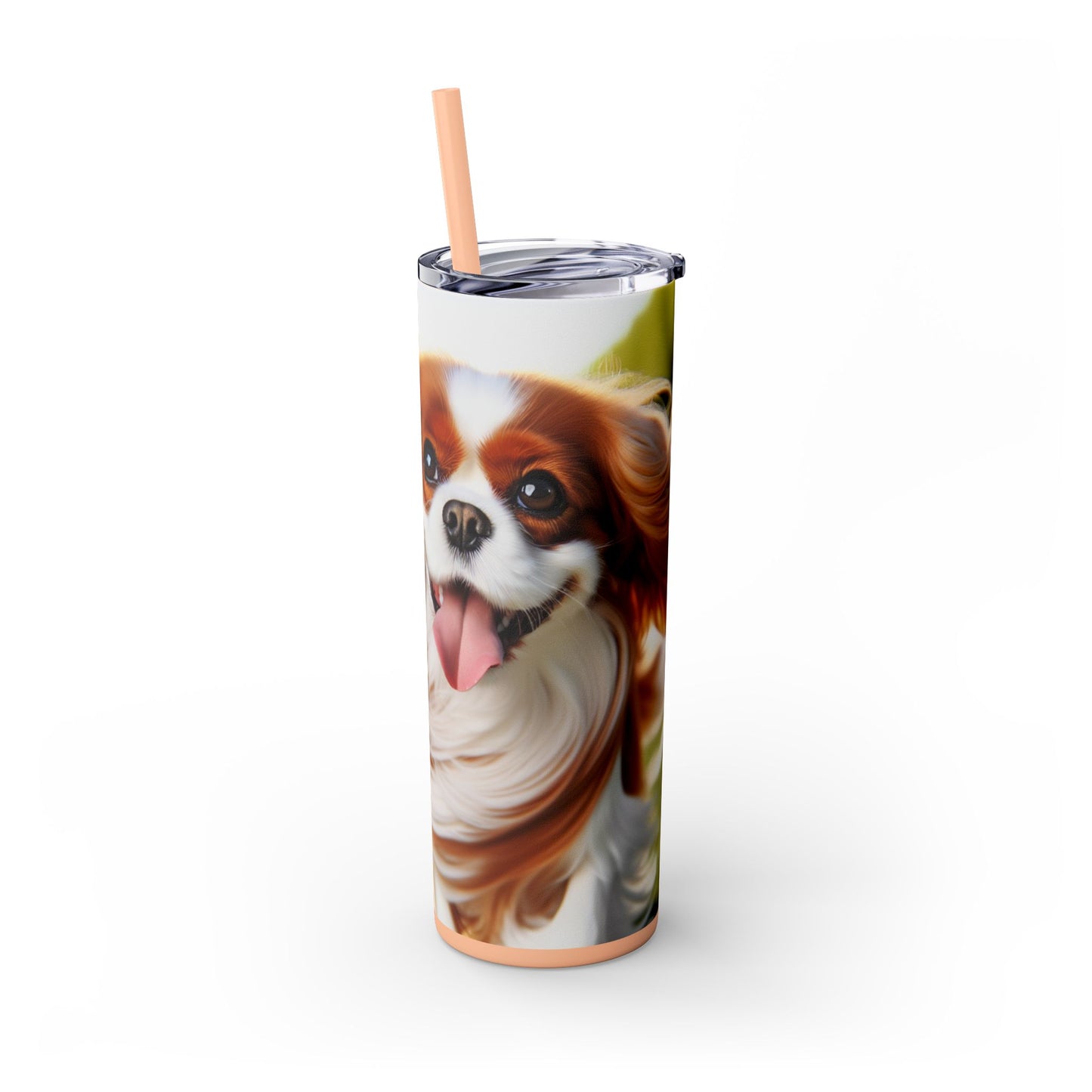 Vaso con pajita para Cavalier King Charles Spaniel, 20 oz