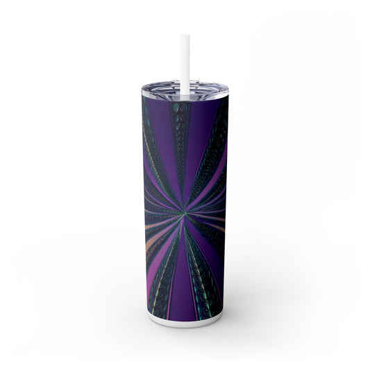 Optical Illusion Skinny Tumbler with Straw, 20oz