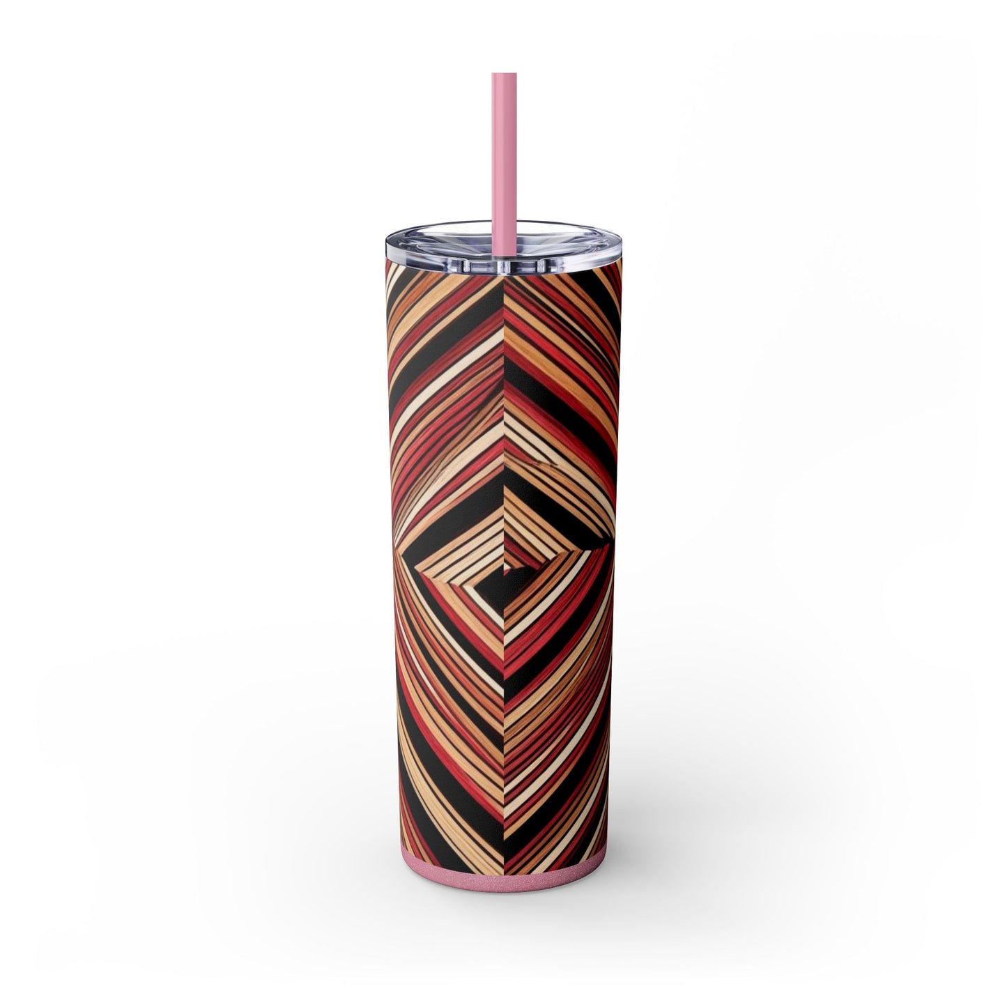 Optical Illusion Skinny Tumbler with Straw, 20oz