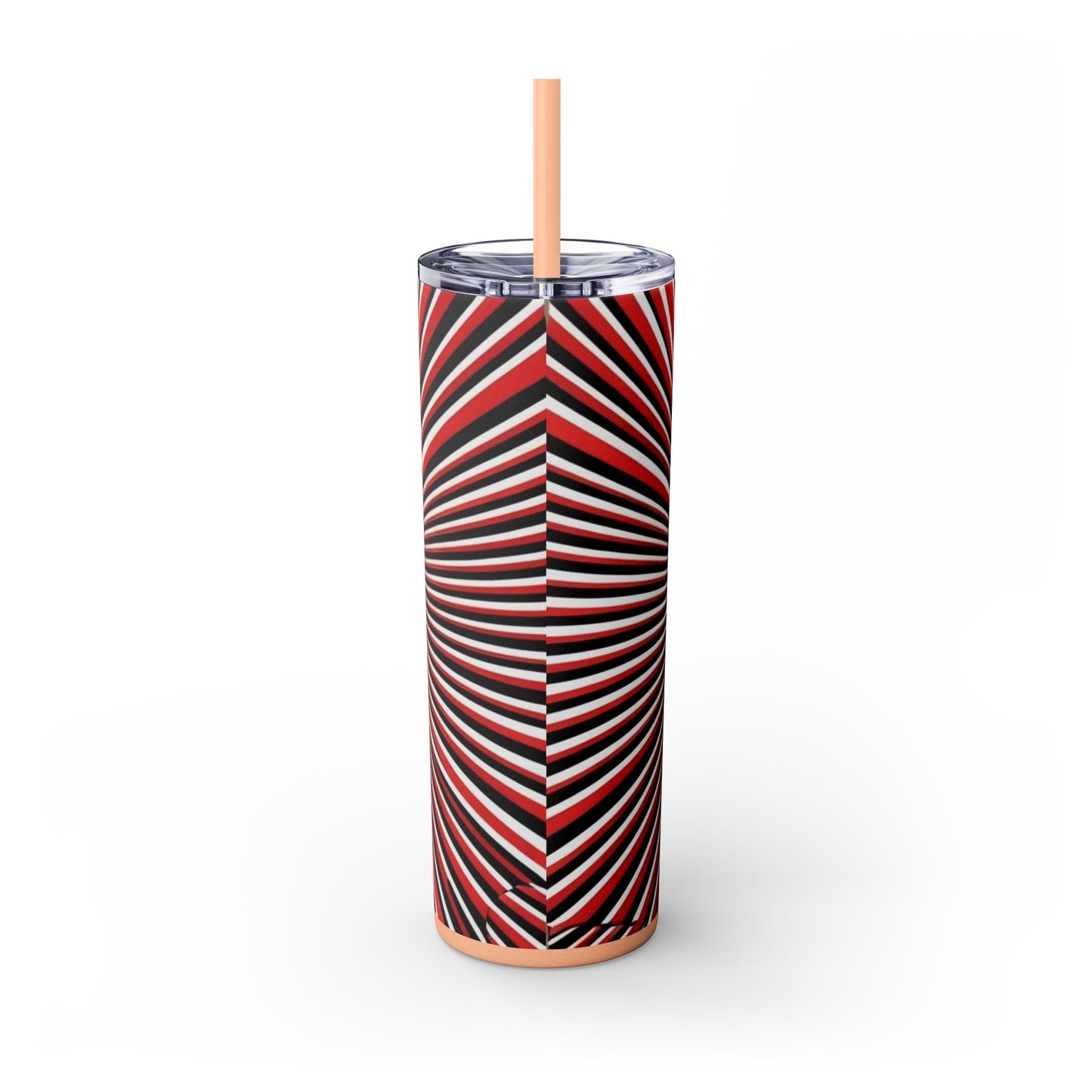 Optical Illusion Skinny Tumbler with Straw, 20oz