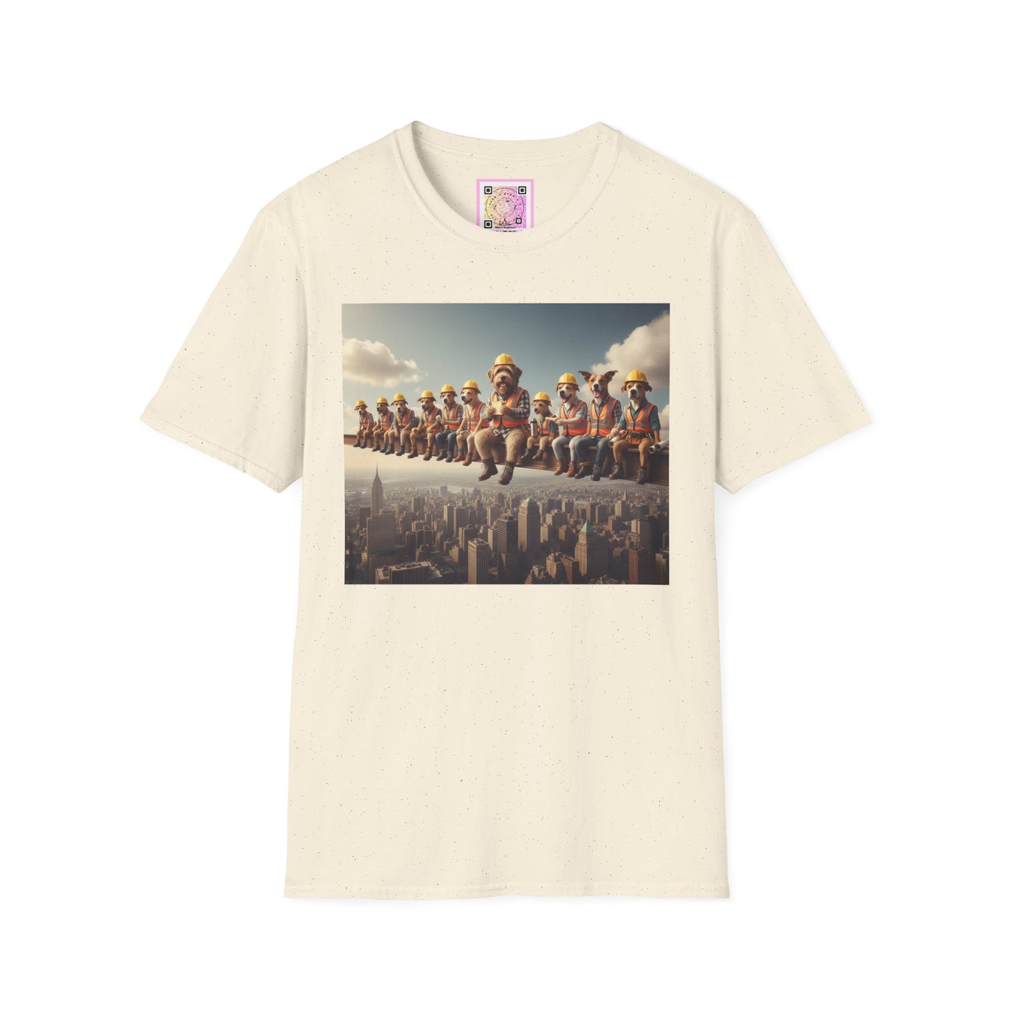 Canine Canvas Collection: Lunch atop a Skyscraper Homage Tee Shirt