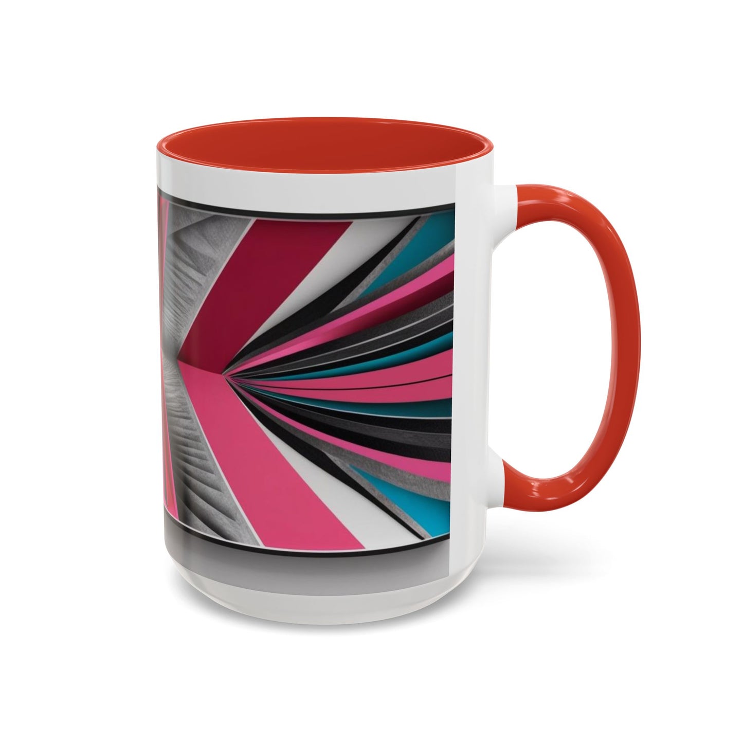Optical Illusion Accent Mug – Ceramic Coffee Cup
