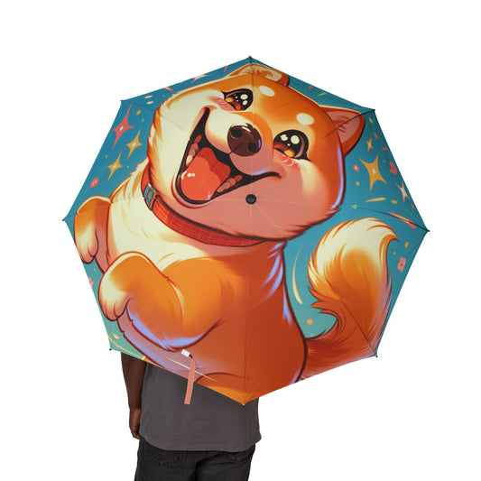 Shiba Inu Semi-Automatic Foldable Umbrella