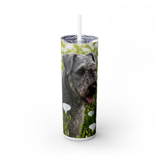 Kerry Blue Terrier Tumbler with Straw, 20oz
