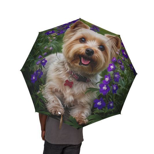 Yorkiepoo Semi-Automatic Foldable Umbrella