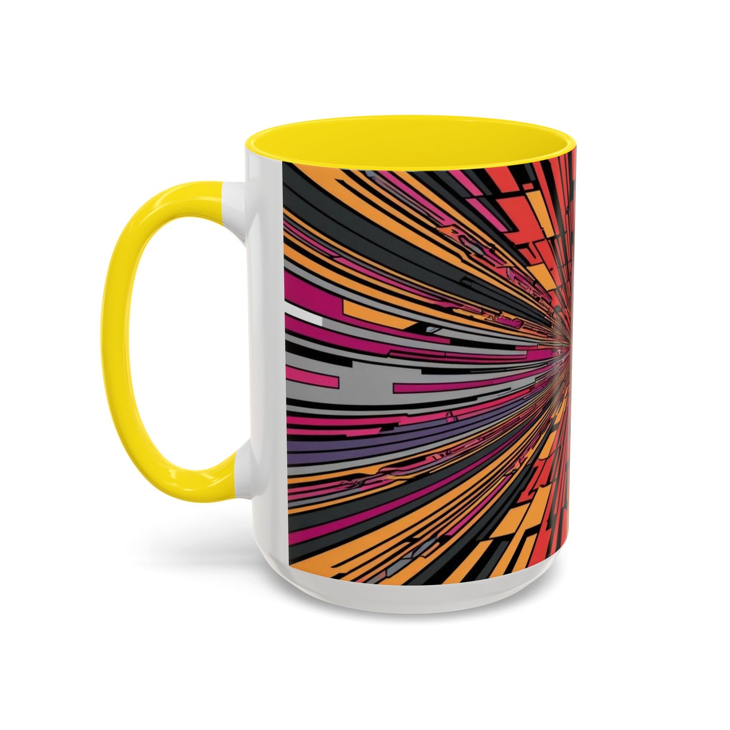 Optical Illusion Accent Mug – Ceramic Coffee Cup