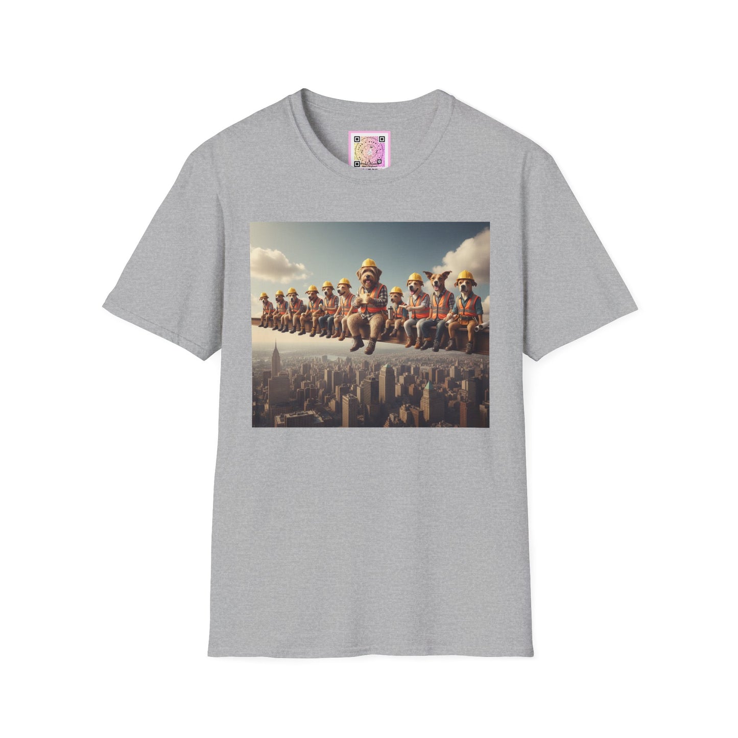Canine Canvas Collection: Lunch atop a Skyscraper Homage Tee Shirt