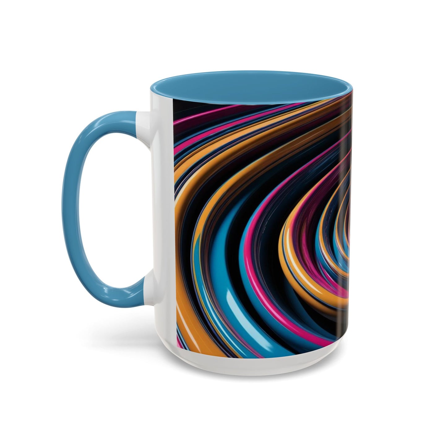 Optical Illusion Accent Mug – Ceramic Coffee Cup