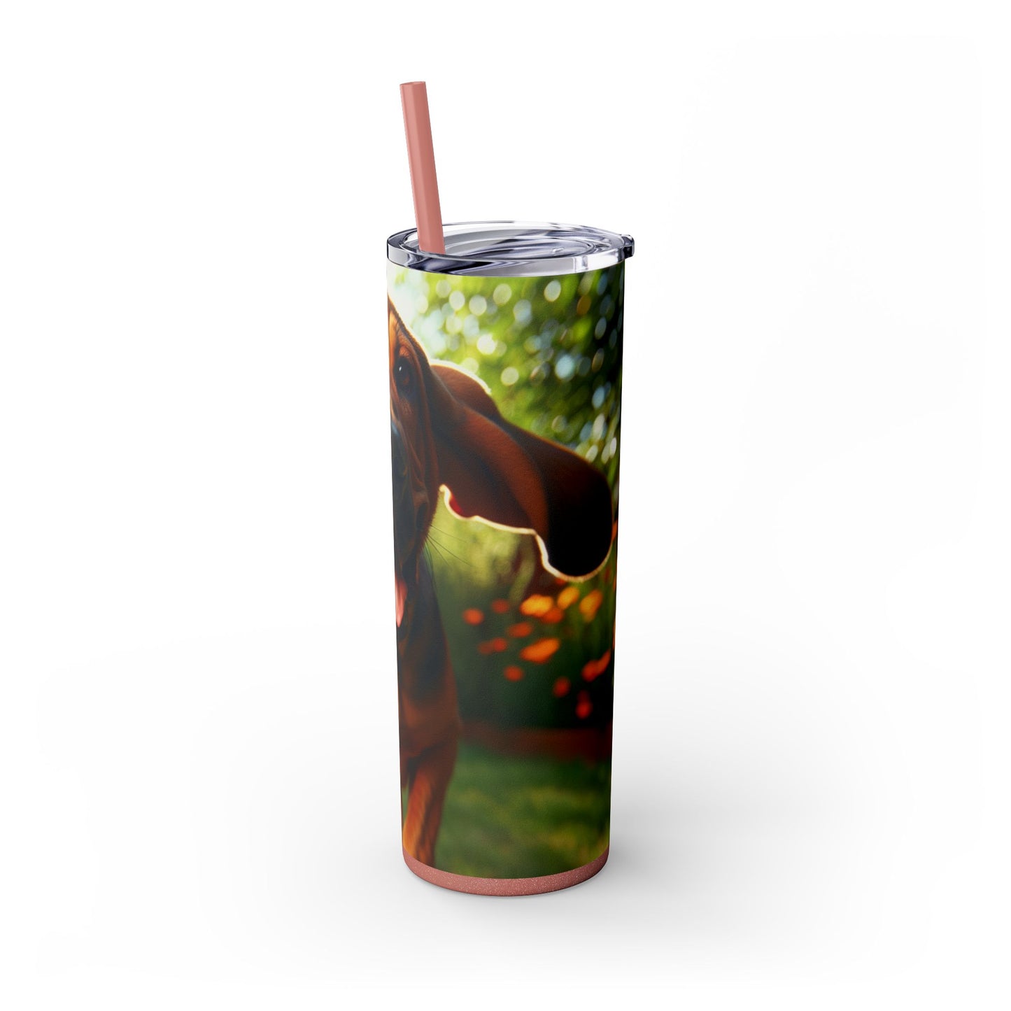 Bloodhound Skinny Tumbler with Straw, 20oz