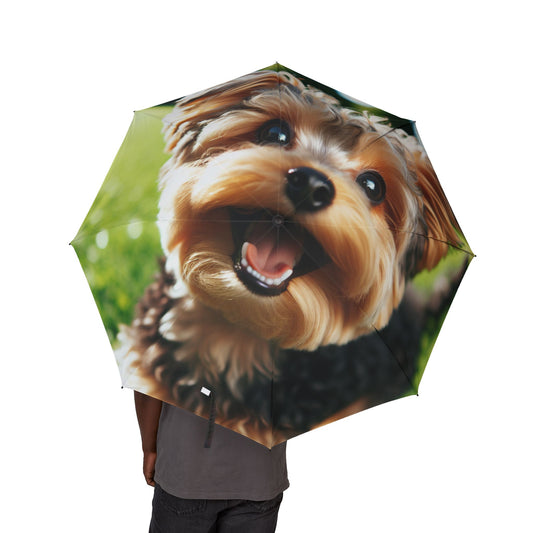 Yorkiepoo Semi-Automatic Foldable Umbrella