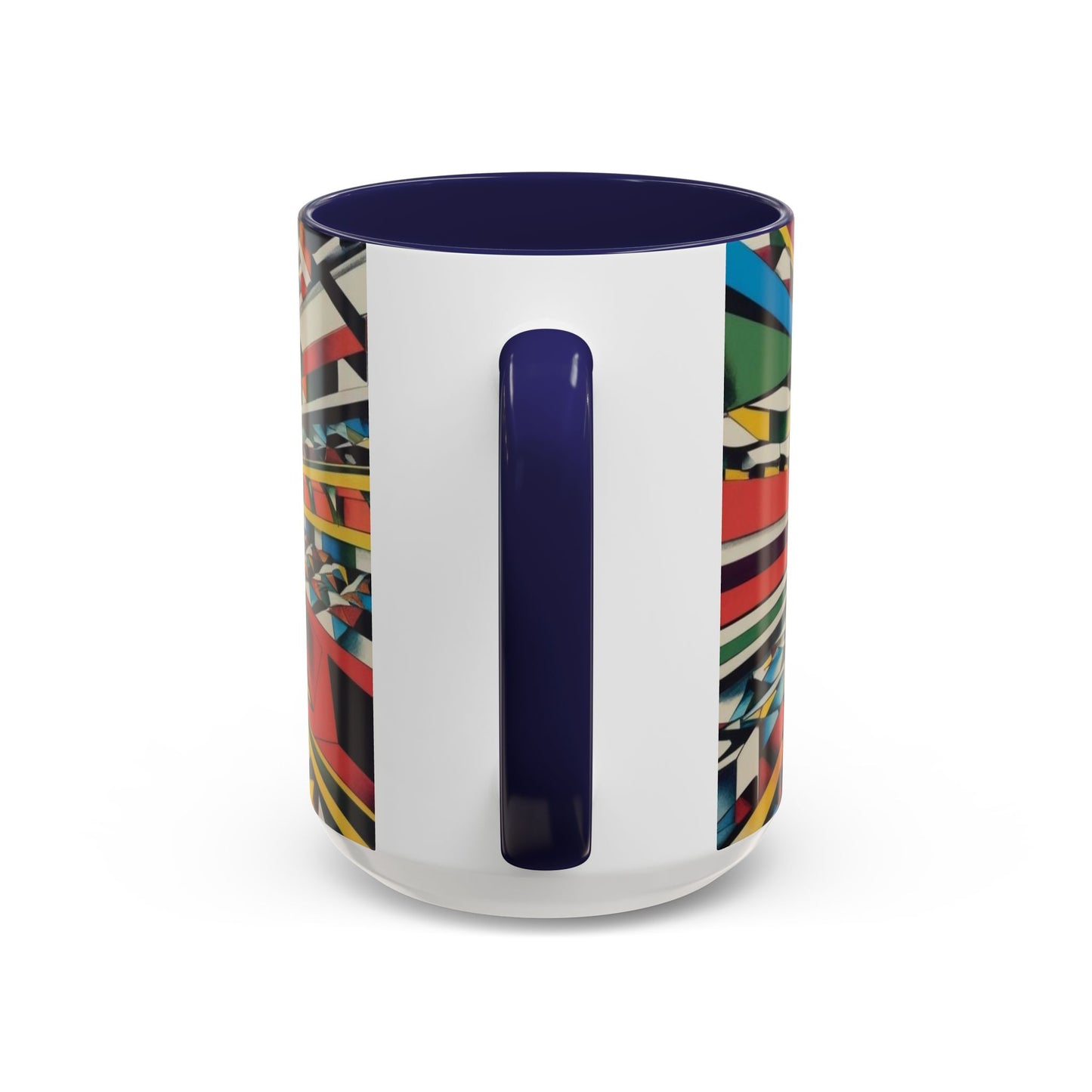Optical Illusion Accent Mug – Ceramic Coffee Cup