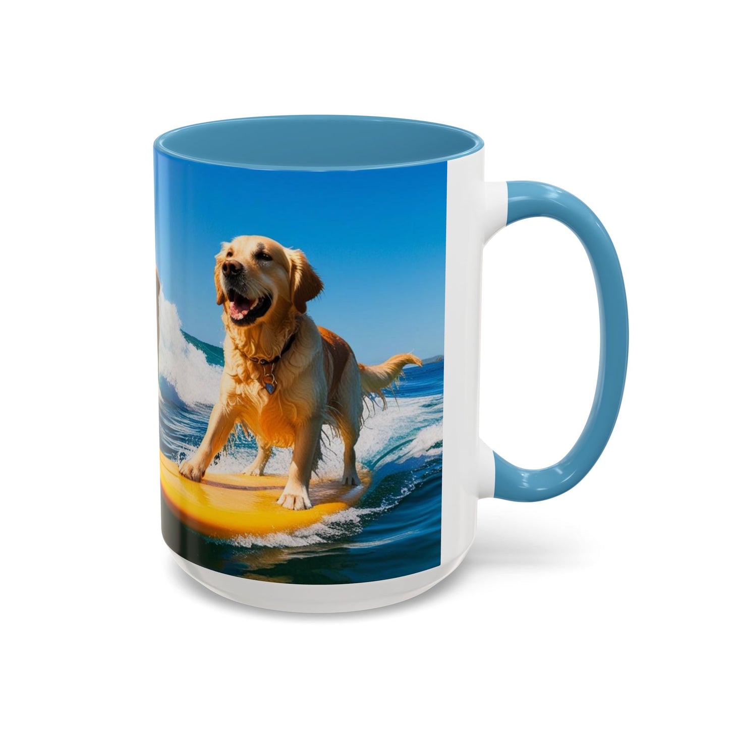 Mug à café Surf Dogs Accent - Cadeau idéal pour les amoureux des chiens