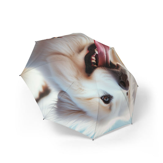 Pyrenean Mountain Dog Semi-Automatic Foldable Umbrella