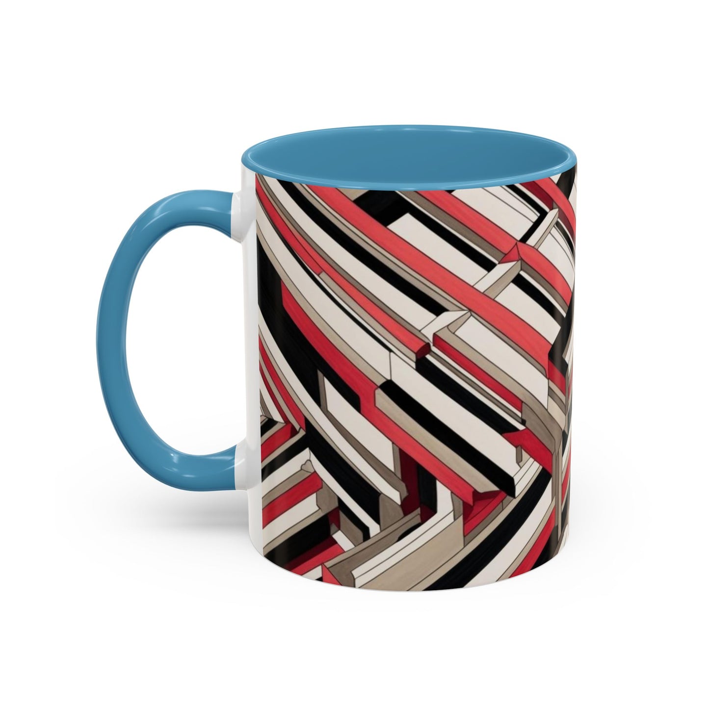Optical Illusion Accent Mug – Ceramic Coffee Cup