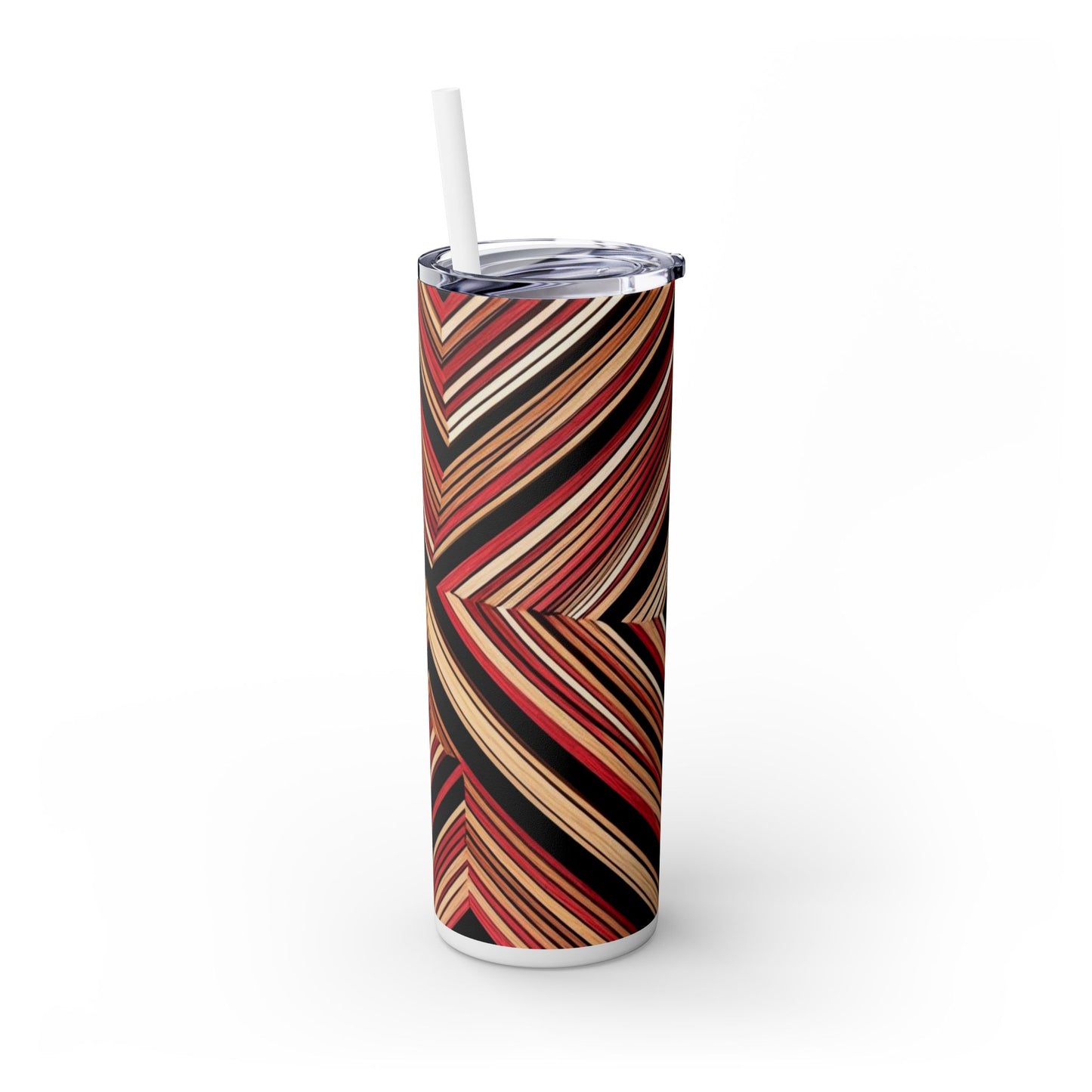 Optical Illusion Skinny Tumbler with Straw, 20oz