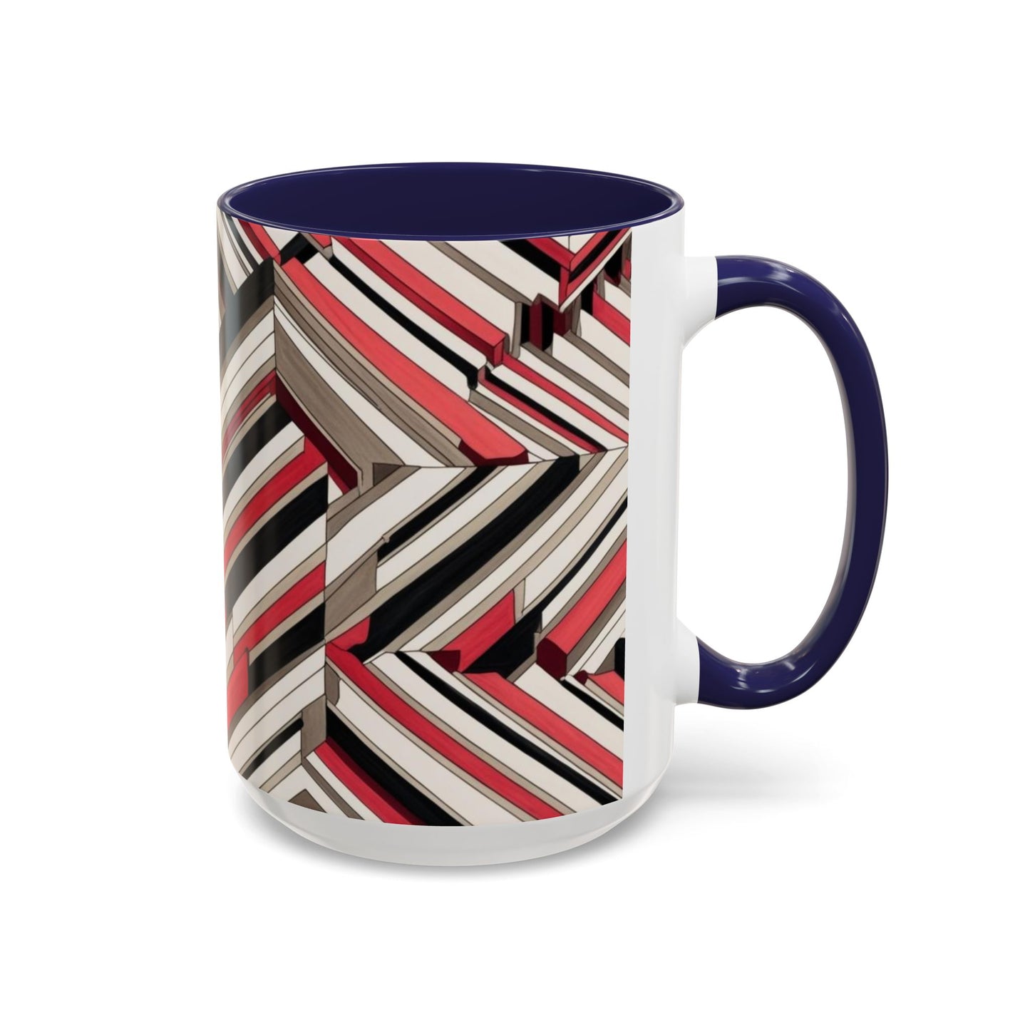 Optical Illusion Accent Mug – Ceramic Coffee Cup