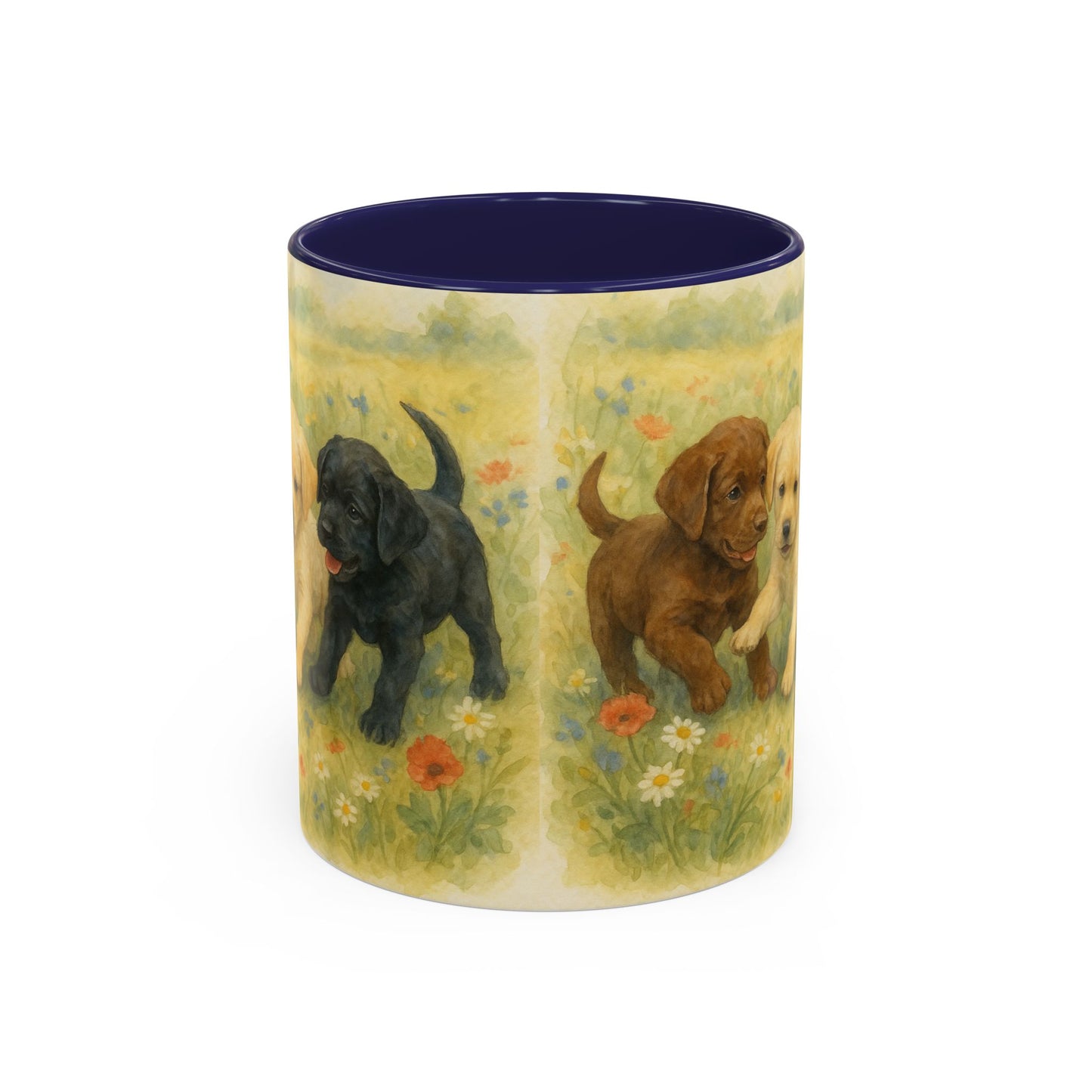 Labrador Retriever puppies Accent Mug – Ceramic Coffee Cup