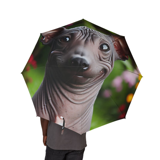 Peruvian Hairless Dog Semi-Automatic Foldable Umbrella