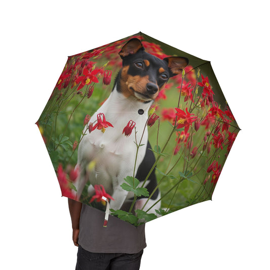 Toy Fox Terrier Semi-Automatic Foldable Umbrella