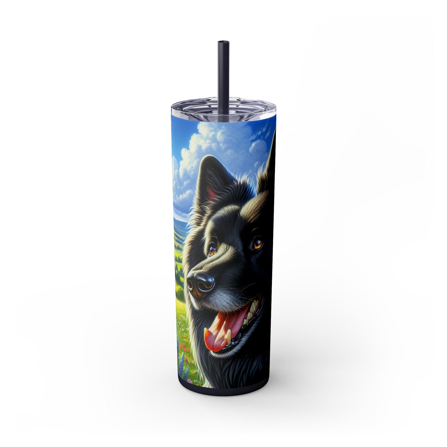 Gobelet isotherme à motif de berger croate avec paille, 59 cl