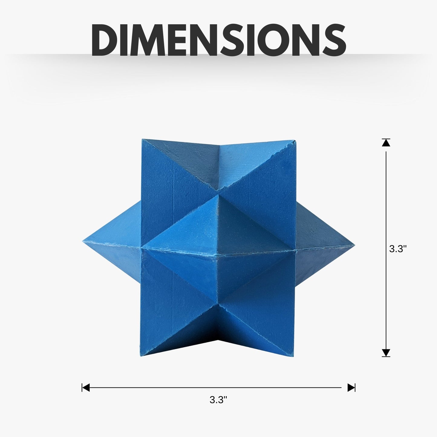 Juguete masticable de caucho natural con forma de estrella azul para perros: duradero y texturizado para un juego entretenido.
