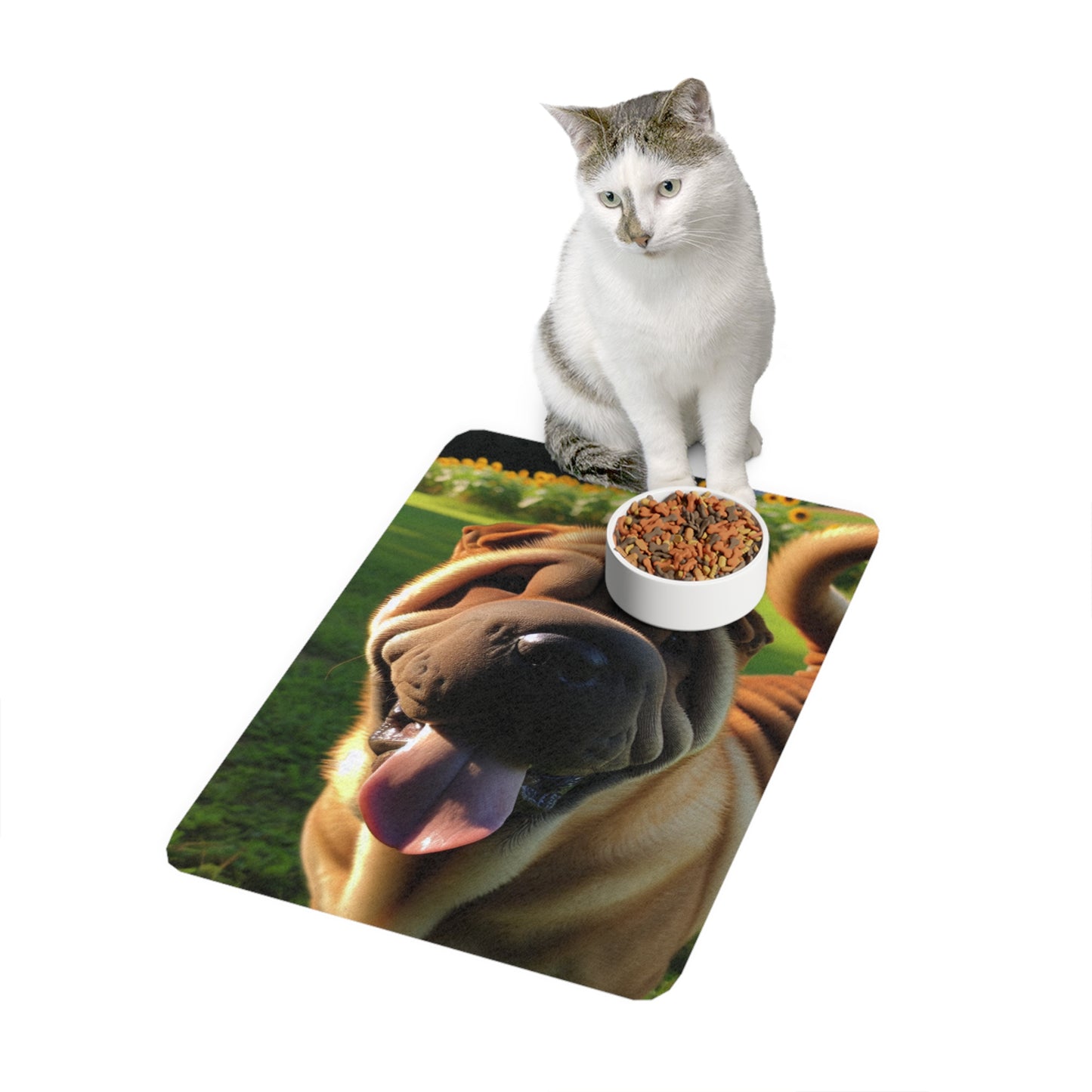 Vertical Pet Food Mat (12x18) - Shar Pei