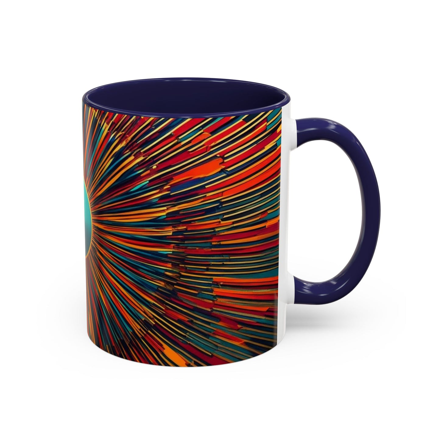 Optical Illusion Accent Mug – Ceramic Coffee Cup