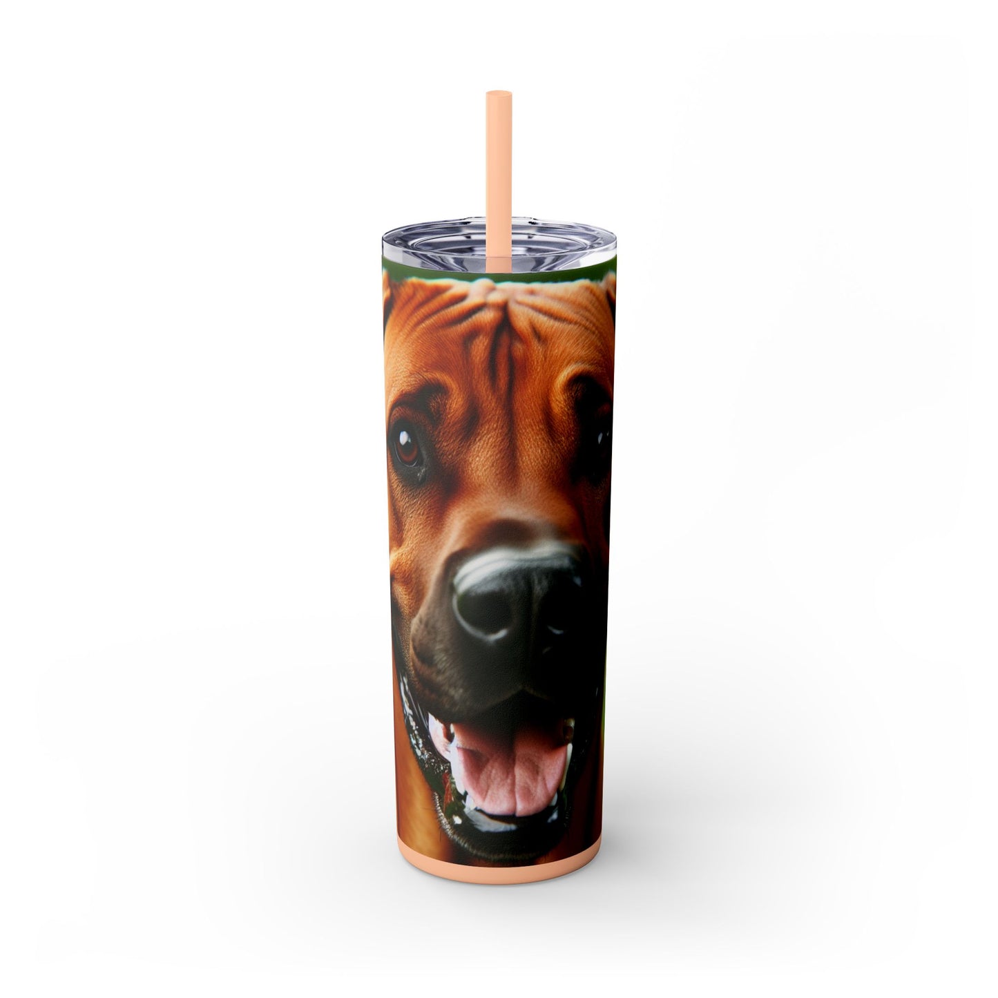 Rhodesian Ridgeback Skinny Tumbler with Straw, 20oz