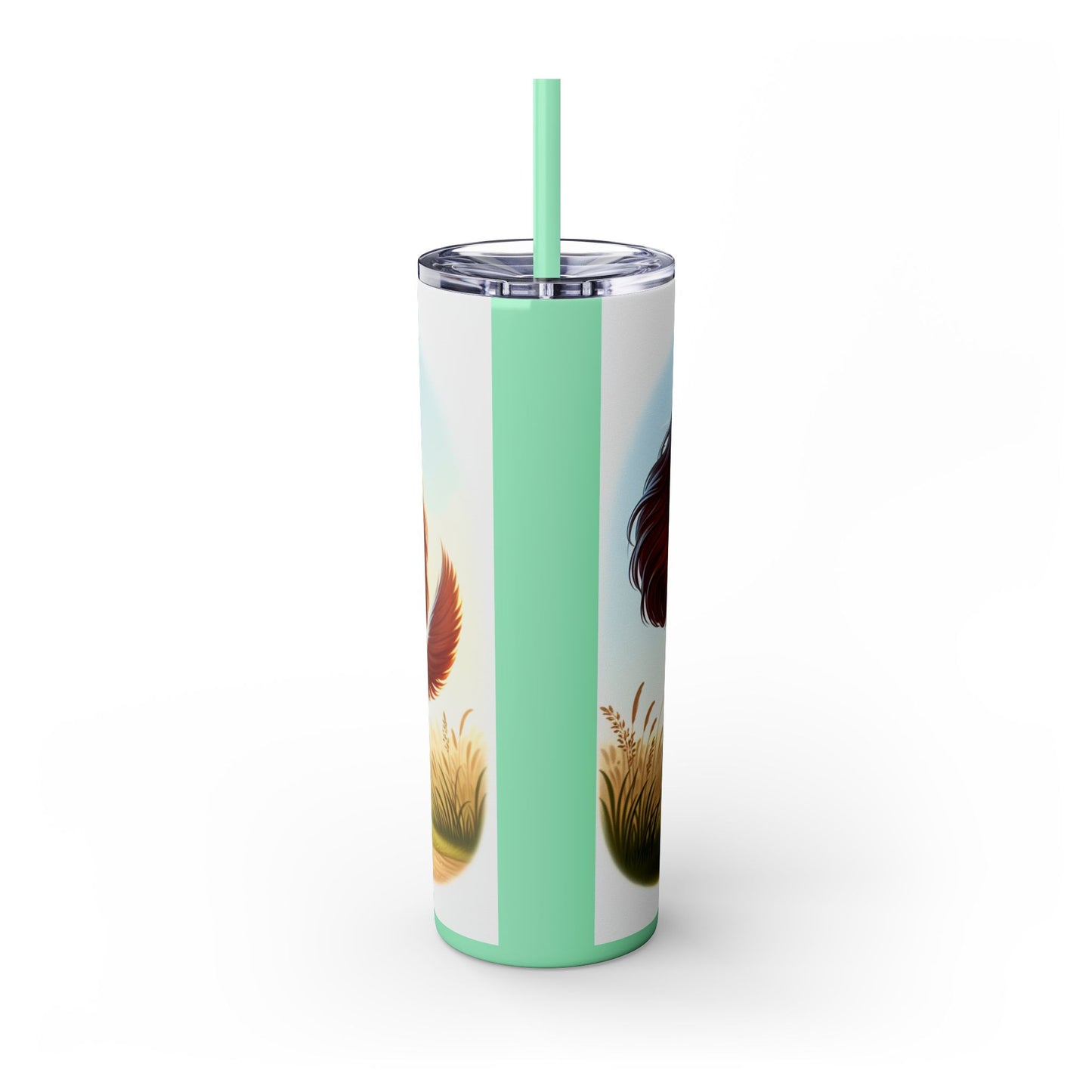 English Toy Spaniel Skinny Tumbler with Straw, 20oz