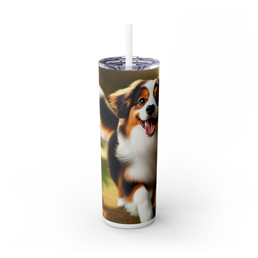 Miniature American Shepherd Tumbler with Straw, 20oz