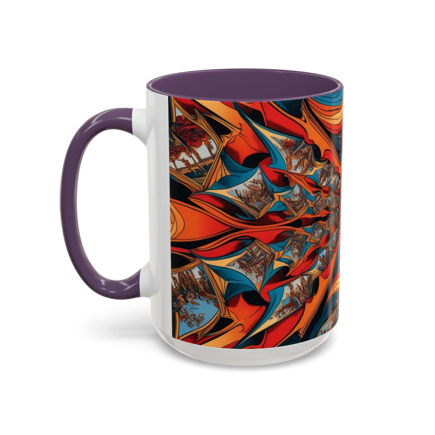 Optical Illusion Accent Mug – Ceramic Coffee Cup