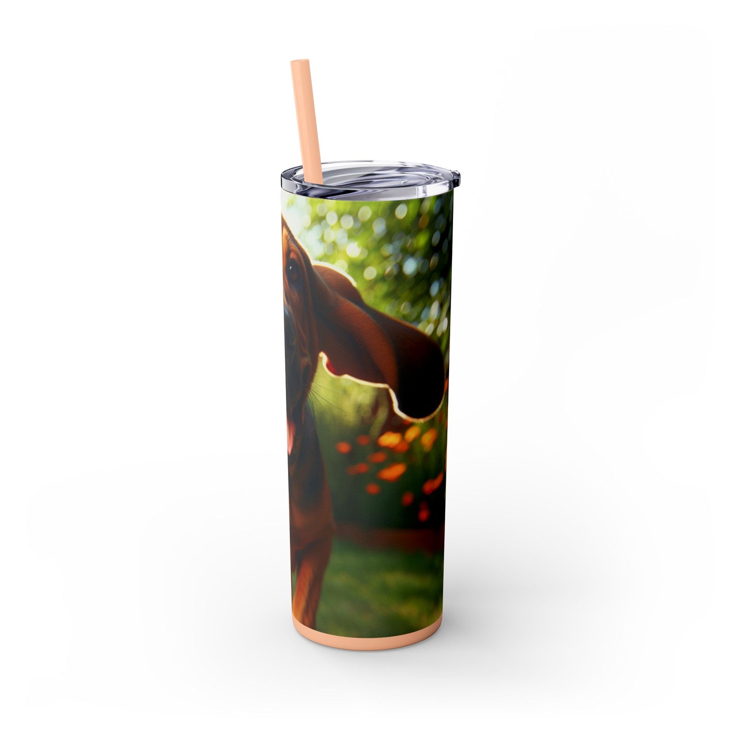 Bloodhound Skinny Tumbler with Straw, 20oz