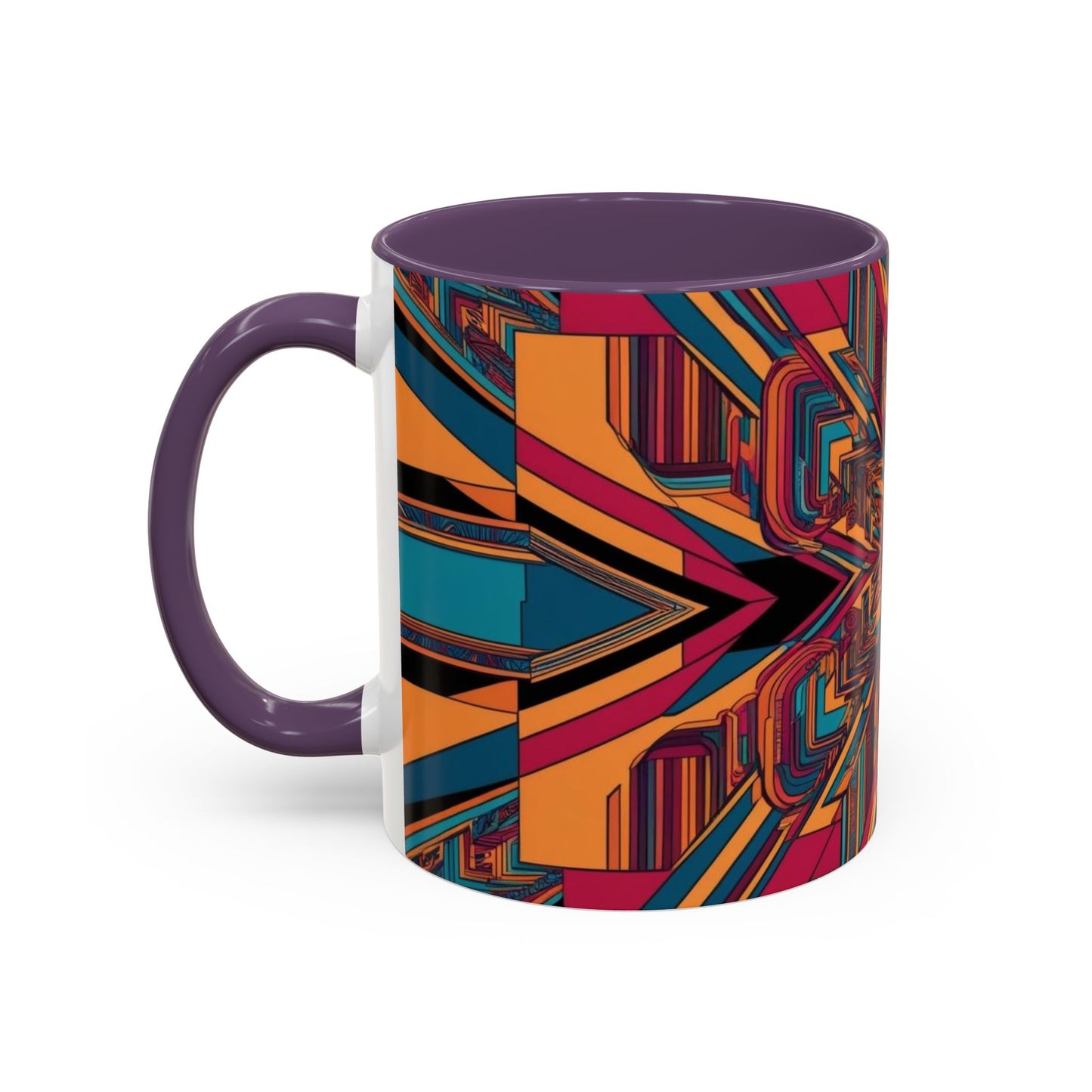 Optical Illusion Accent Mug – Ceramic Coffee Cup