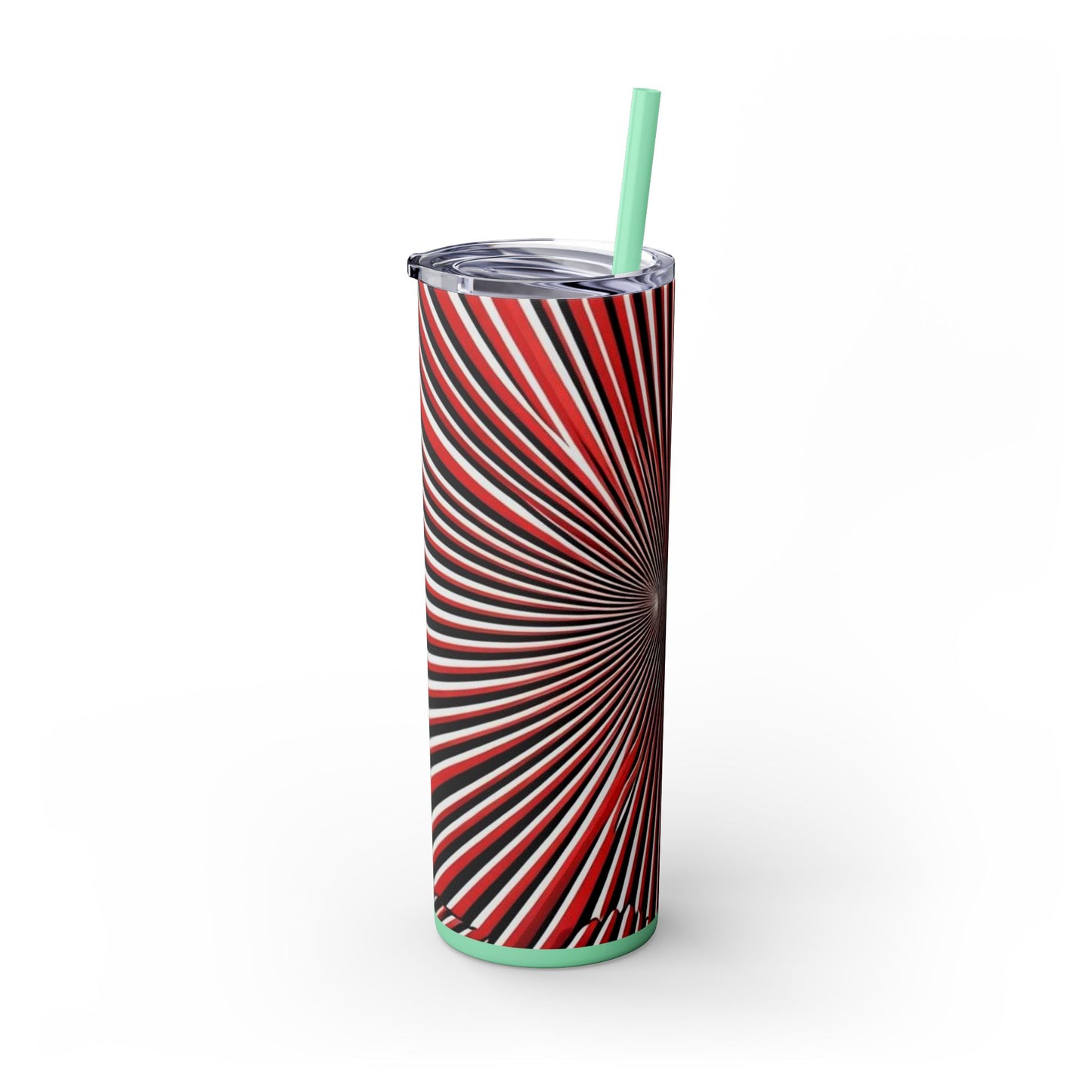 Optical Illusion Skinny Tumbler with Straw, 20oz