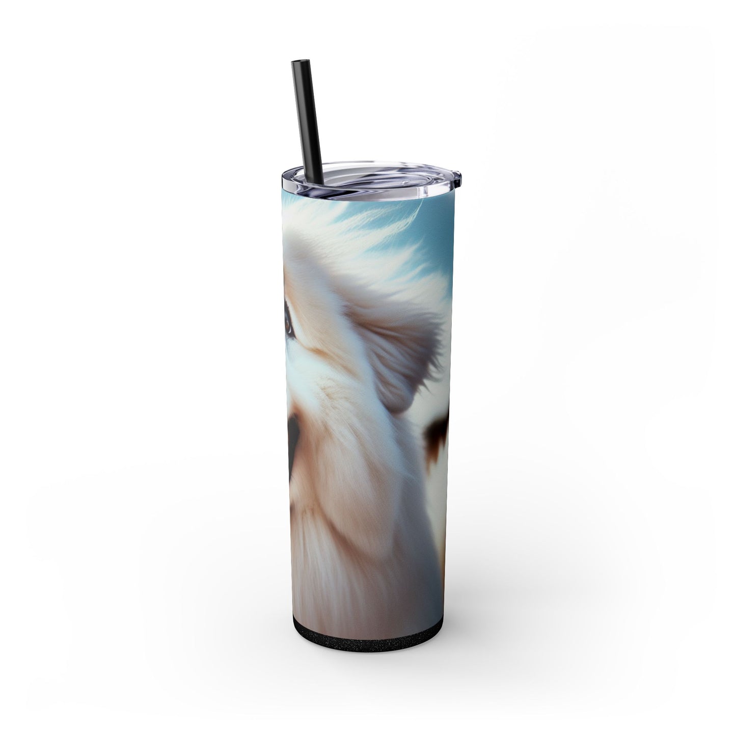 Pyrenean Mountain Dog Skinny Tumbler with Straw, 20oz