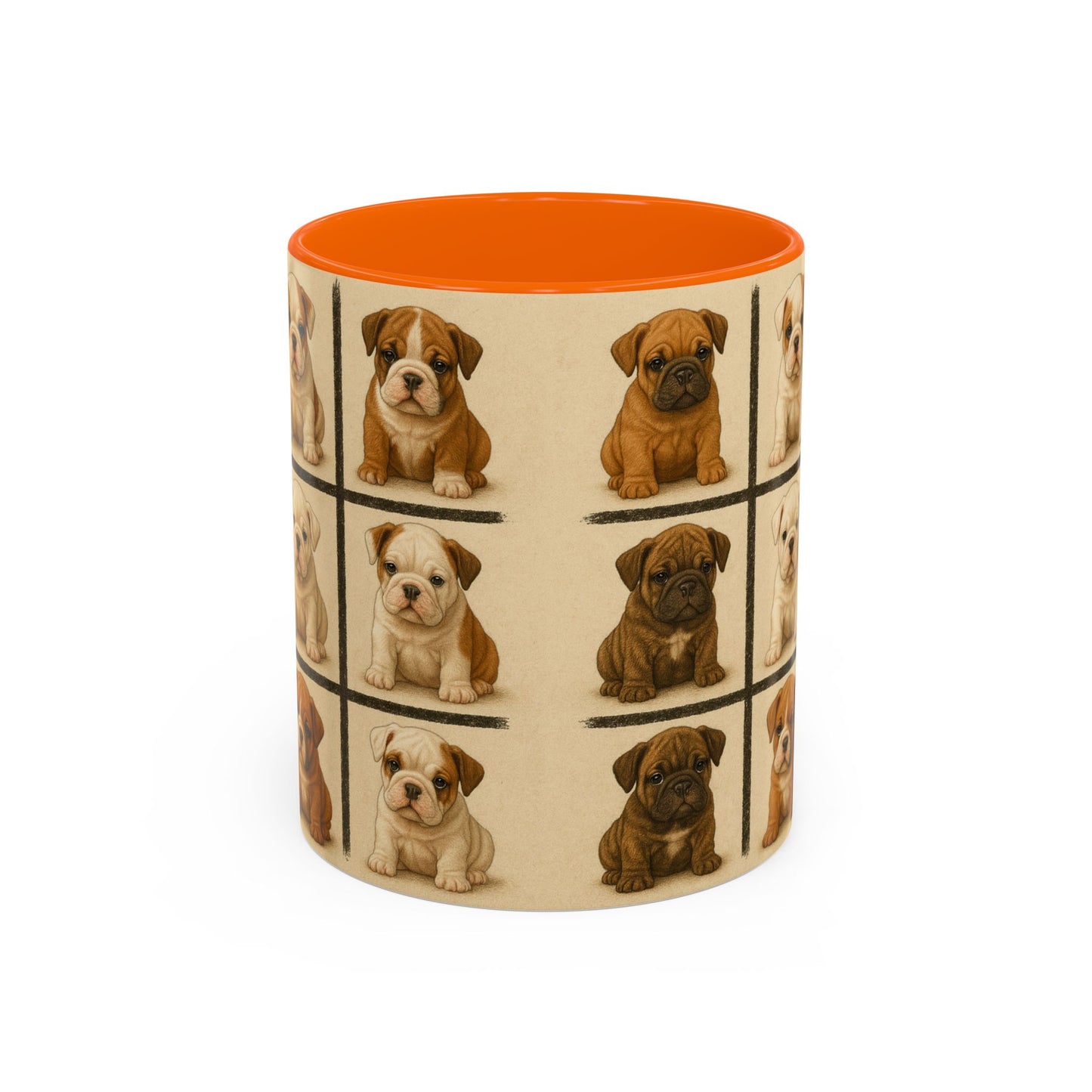 Bulldog puppies Accent Coffee Mug - Perfect Gift for Dog Lovers