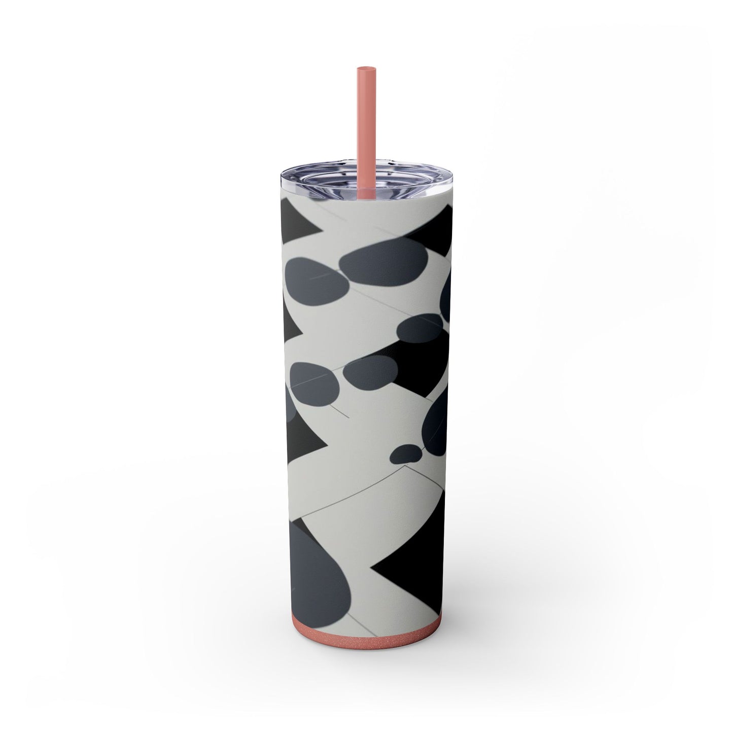 Optical Illusion Skinny Tumbler with Straw, 20oz