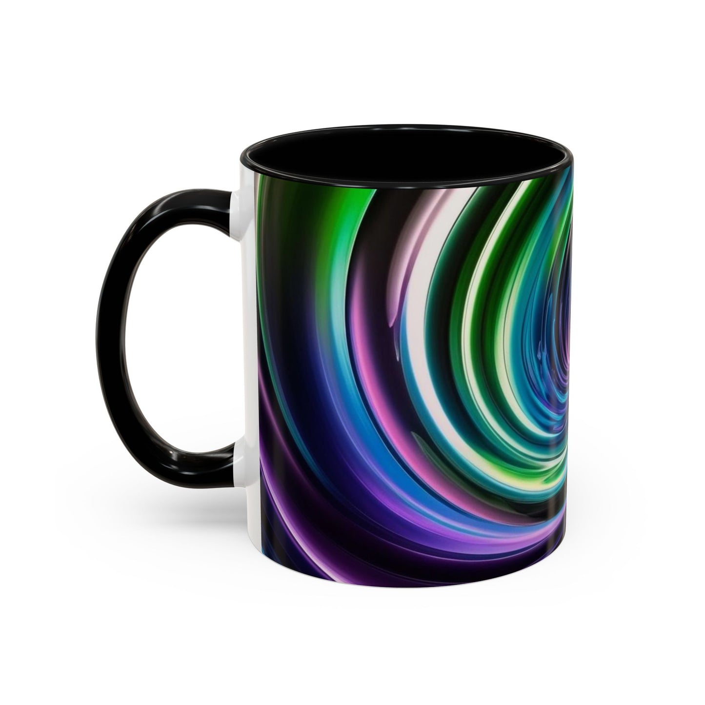 Optical Illusion Accent Mug – Ceramic Coffee Cup