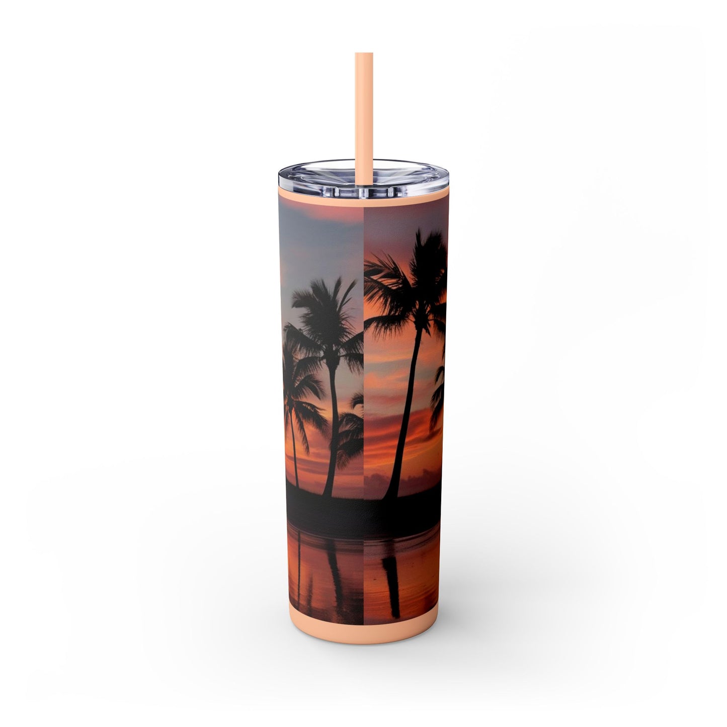 Brilliant Sunrise Skinny Tumbler with Straw, 20oz