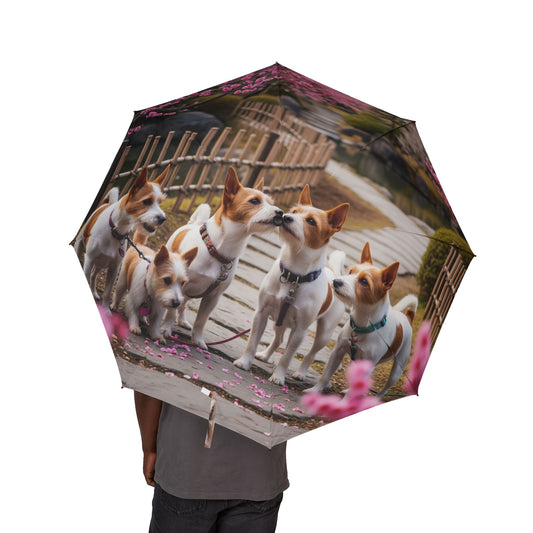 Japanese Terrier Semi-Automatic Foldable Umbrella