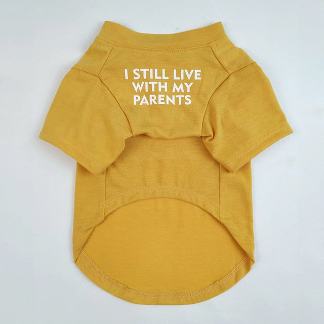 T-shirt « Je vis encore chez mes parents »