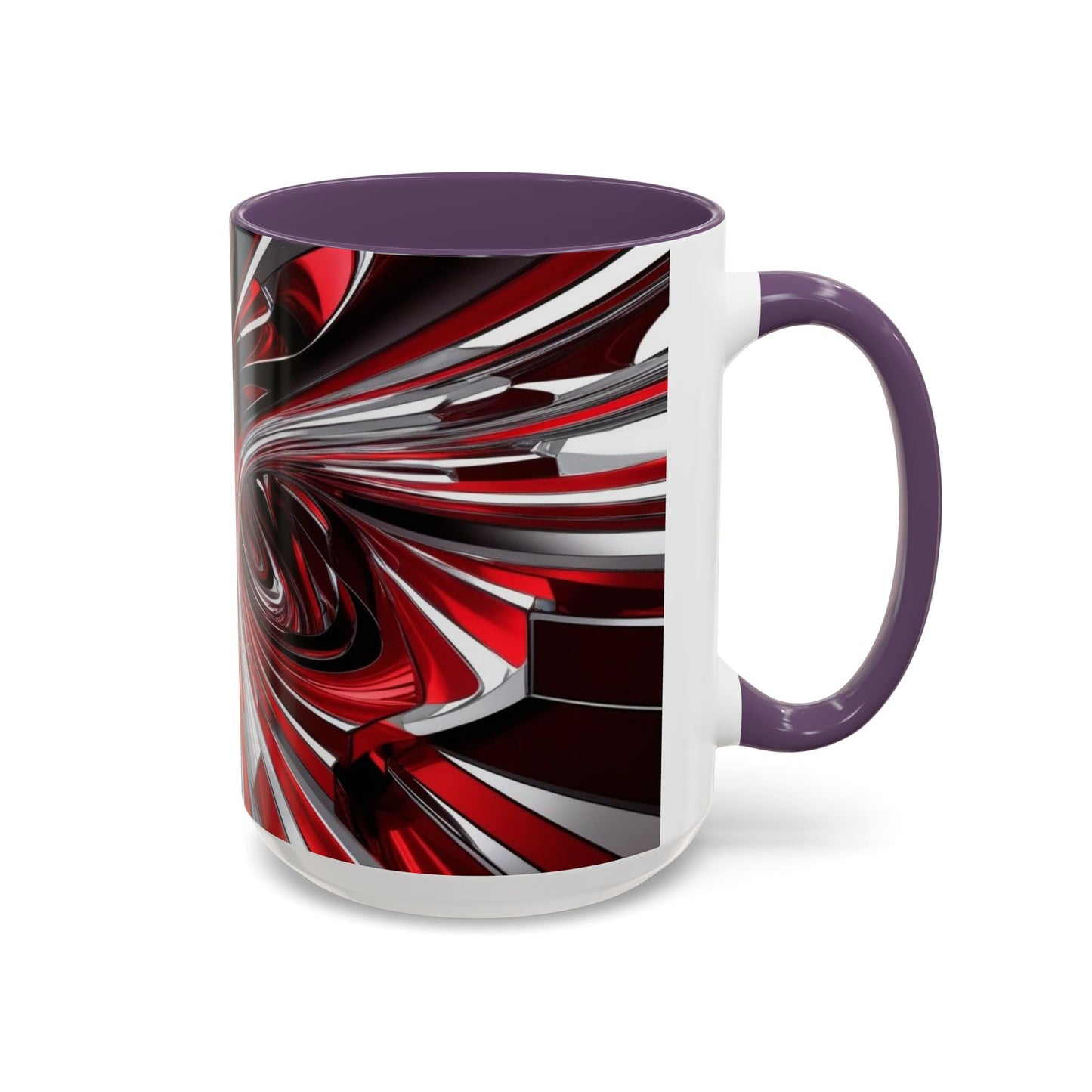 Optical Illusion Accent Mug – Ceramic Coffee Cup