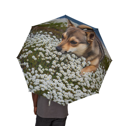 Norwegian Lundehund Semi-Automatic Foldable Umbrella