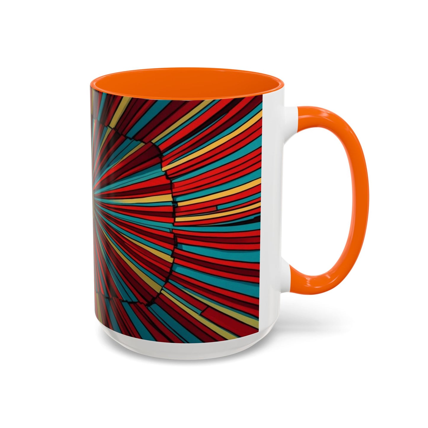Optical Illusion Accent Mug – Ceramic Coffee Cup