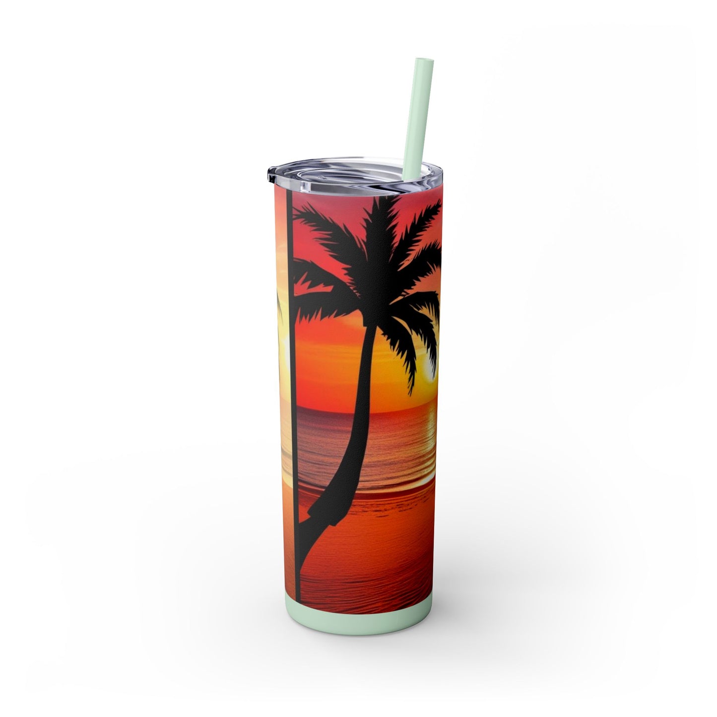 Brilliant Sunrise Skinny Tumbler with Straw, 20oz